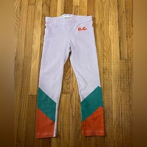Bobo Choses Lavender Leggings with Teal and Red Accents